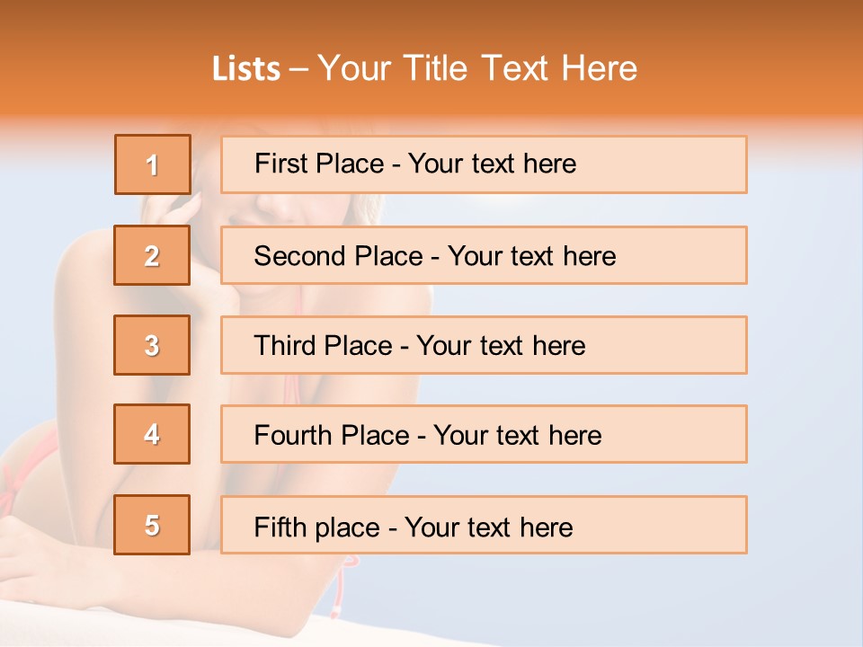 Swimsuit Paradise Sun PowerPoint Template