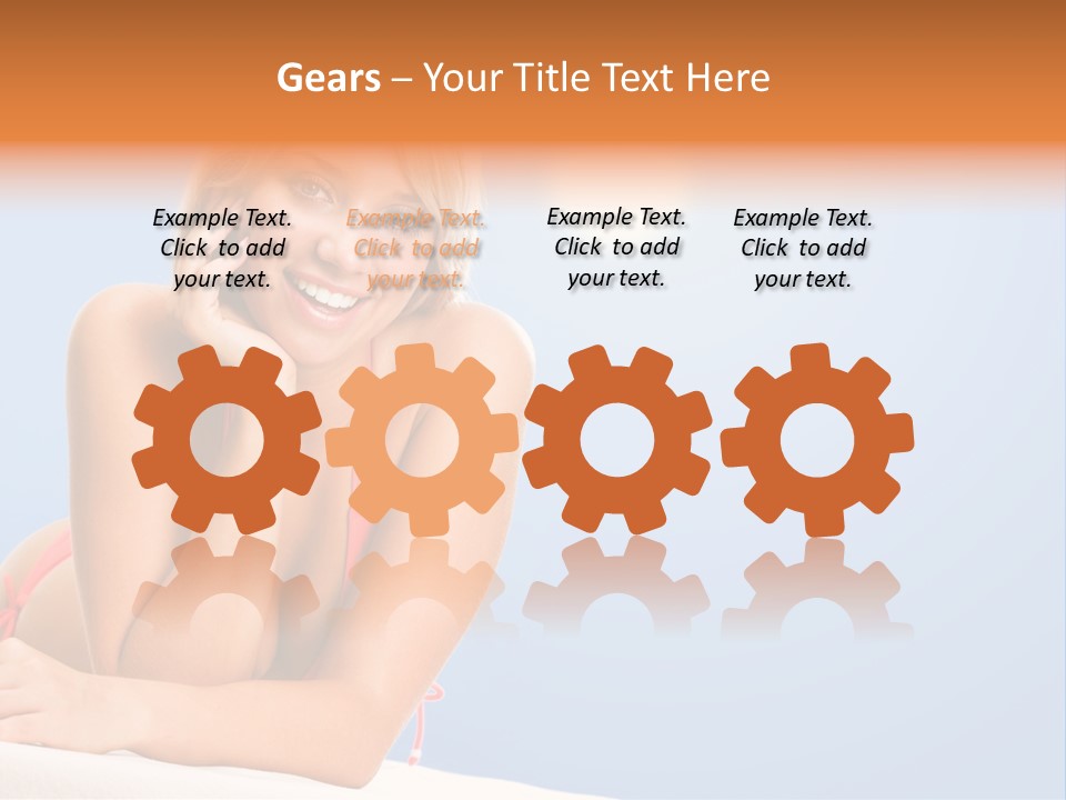 Swimsuit Paradise Sun PowerPoint Template