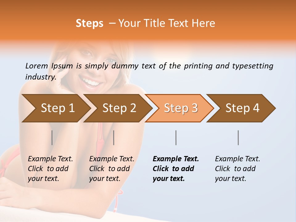 Swimsuit Paradise Sun PowerPoint Template