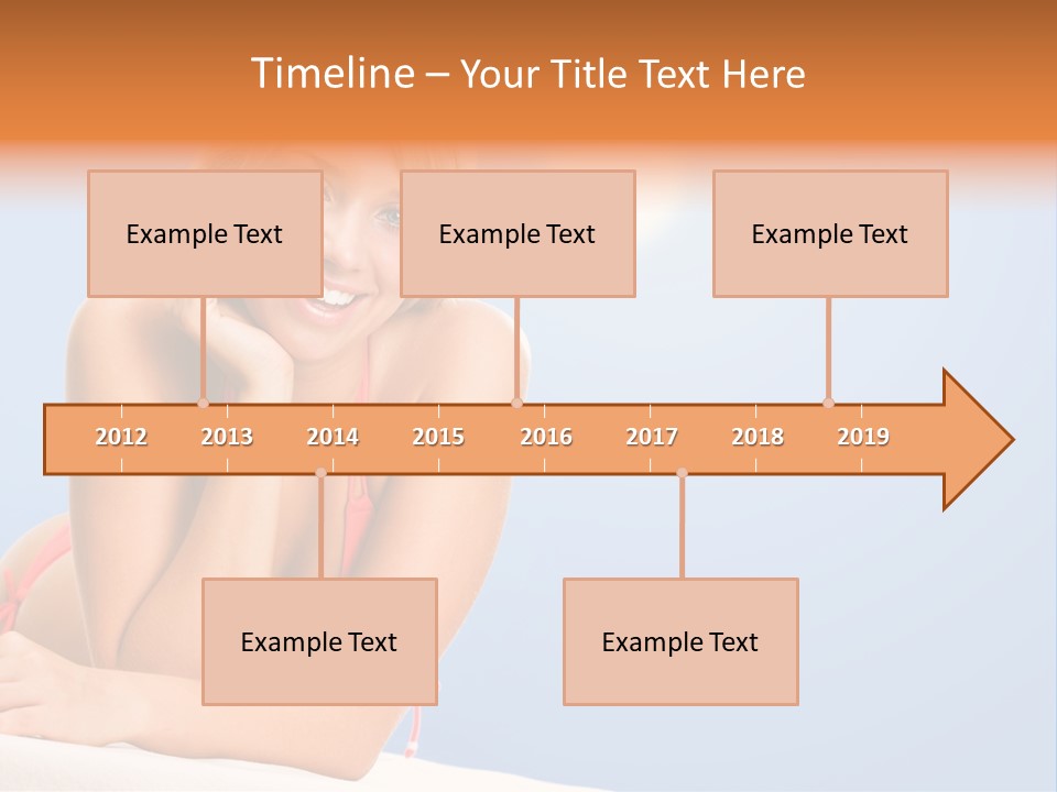 Swimsuit Paradise Sun PowerPoint Template