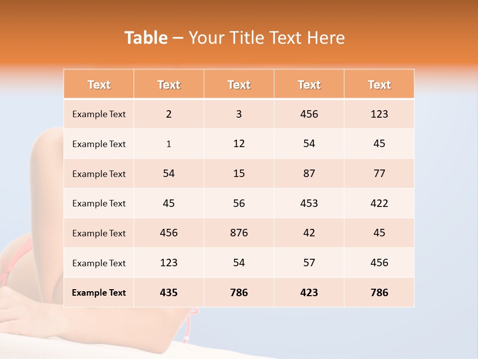 Swimsuit Paradise Sun PowerPoint Template