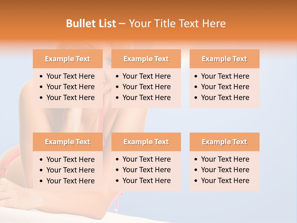 Swimsuit Paradise Sun PowerPoint Template