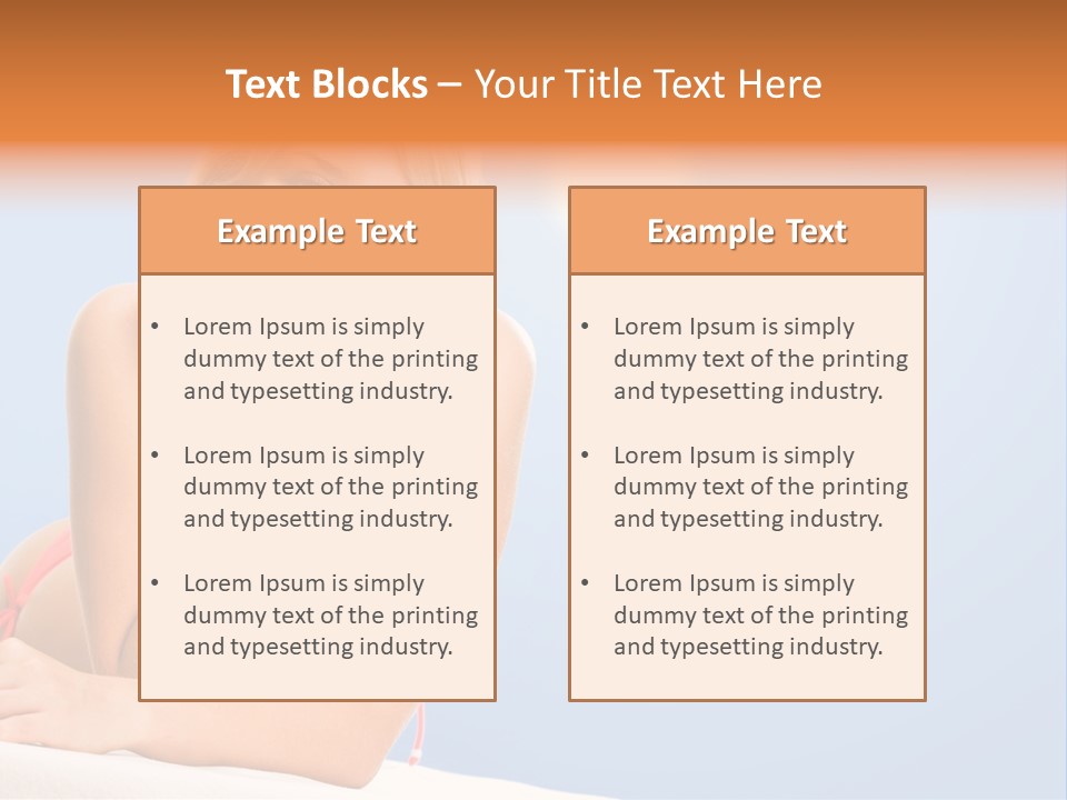 Swimsuit Paradise Sun PowerPoint Template