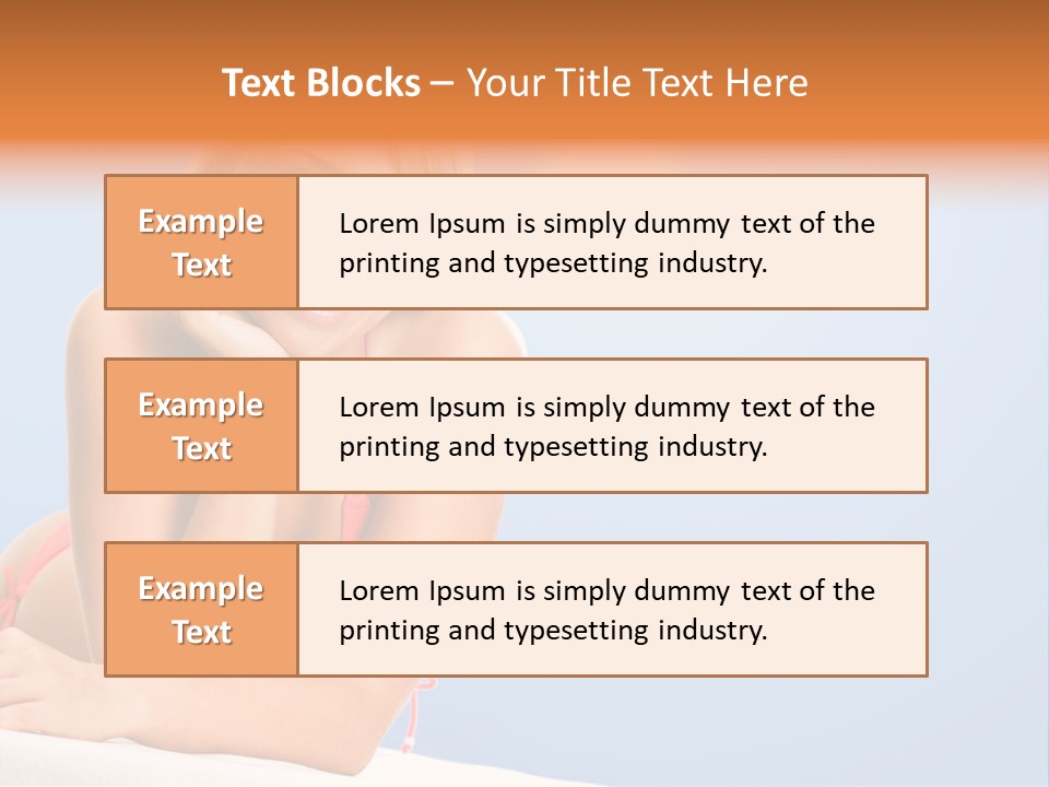 Swimsuit Paradise Sun PowerPoint Template