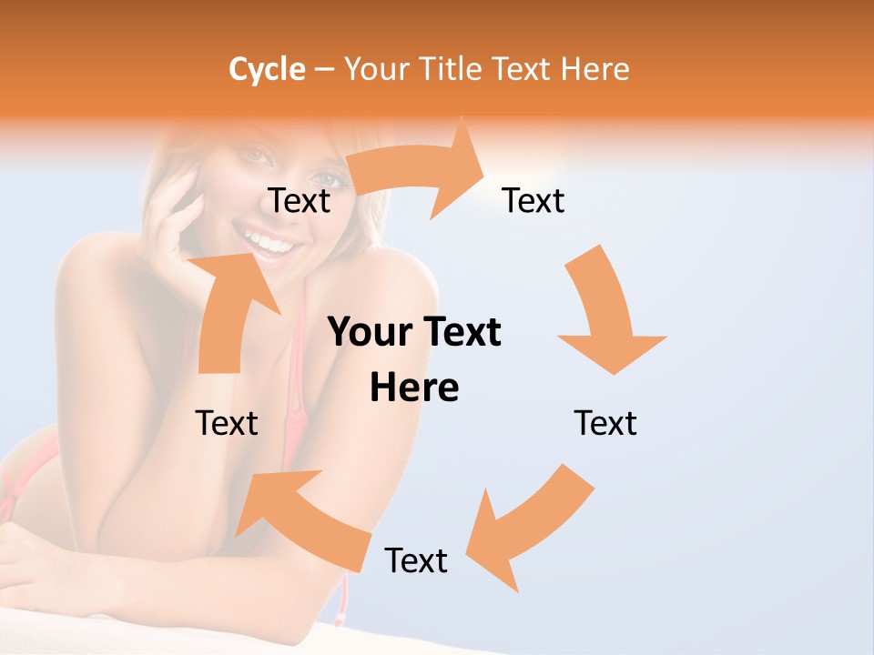 Swimsuit Paradise Sun PowerPoint Template