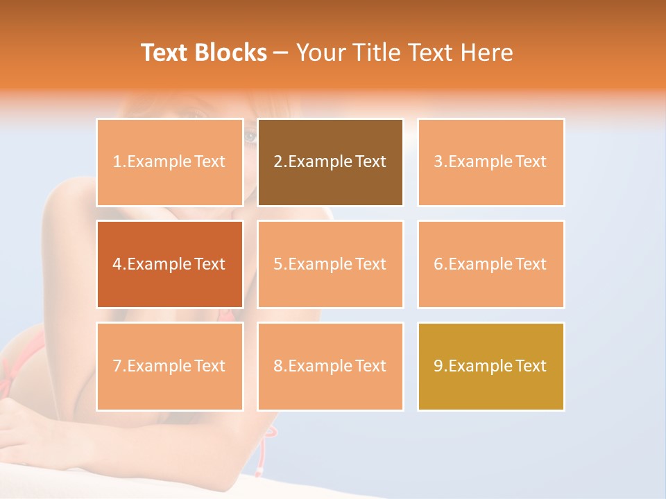 Swimsuit Paradise Sun PowerPoint Template