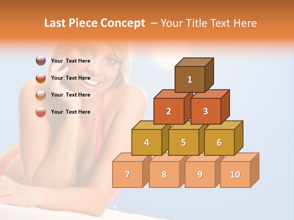 Swimsuit Paradise Sun PowerPoint Template