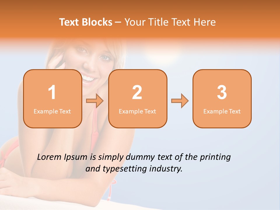 Swimsuit Paradise Sun PowerPoint Template