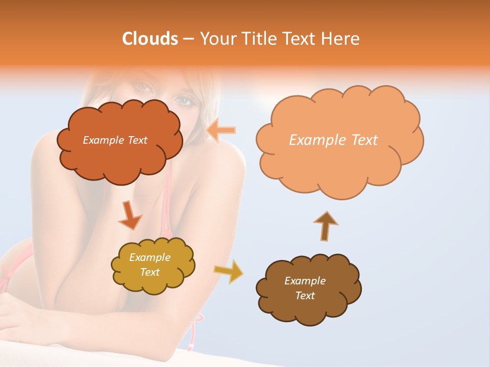 Swimsuit Paradise Sun PowerPoint Template
