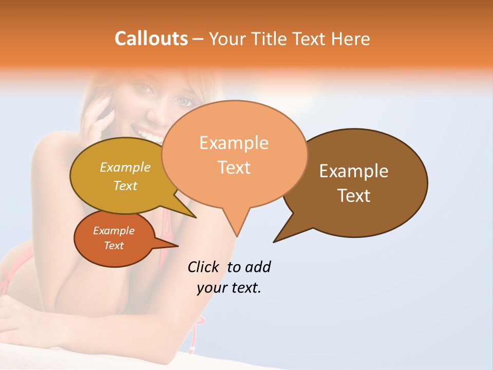 Swimsuit Paradise Sun PowerPoint Template