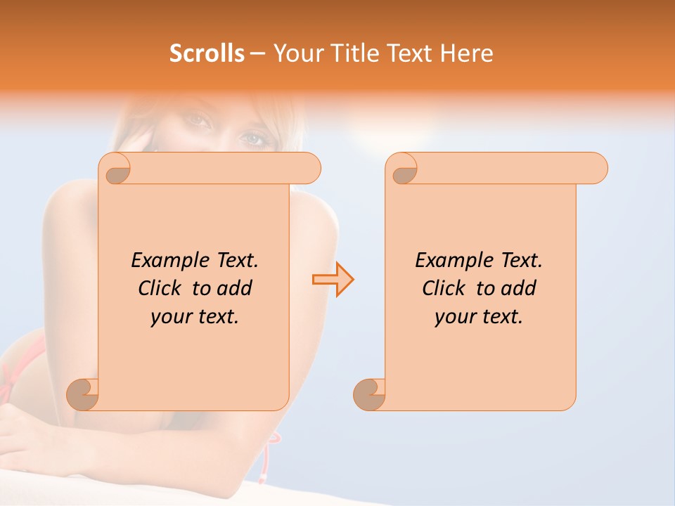 Swimsuit Paradise Sun PowerPoint Template