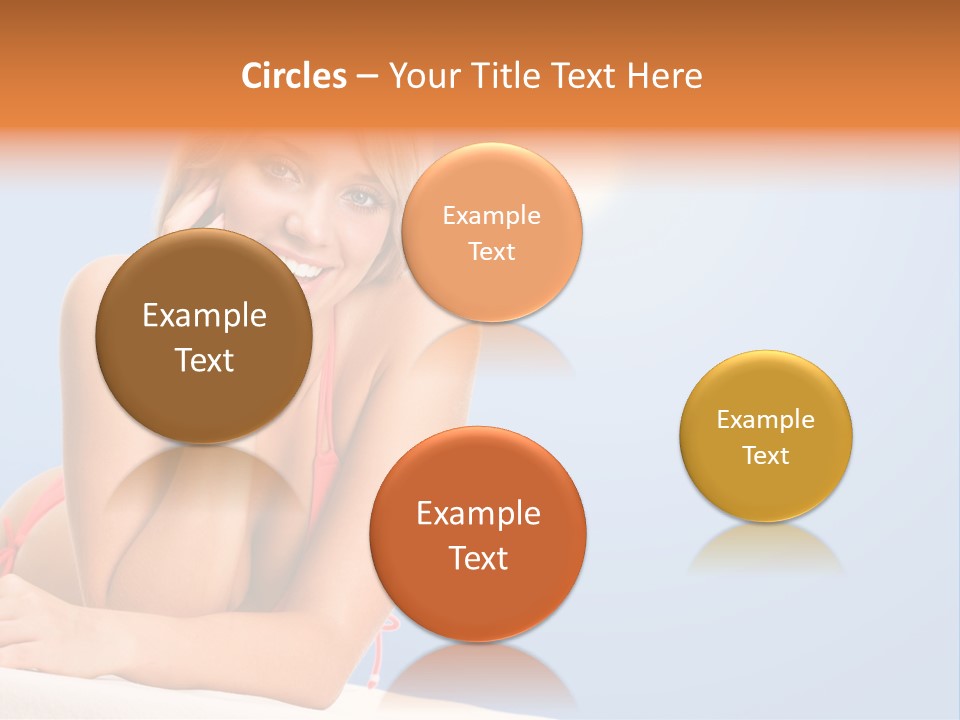 Swimsuit Paradise Sun PowerPoint Template