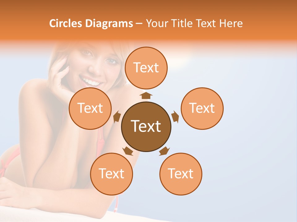 Swimsuit Paradise Sun PowerPoint Template