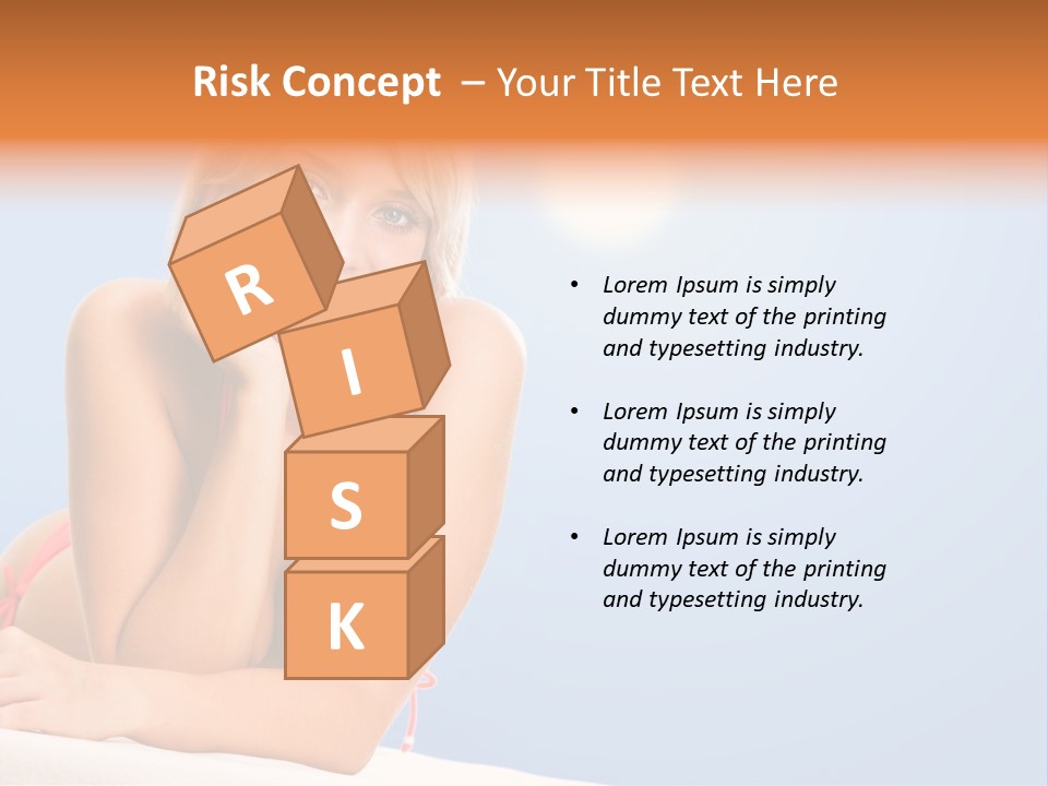 Swimsuit Paradise Sun PowerPoint Template