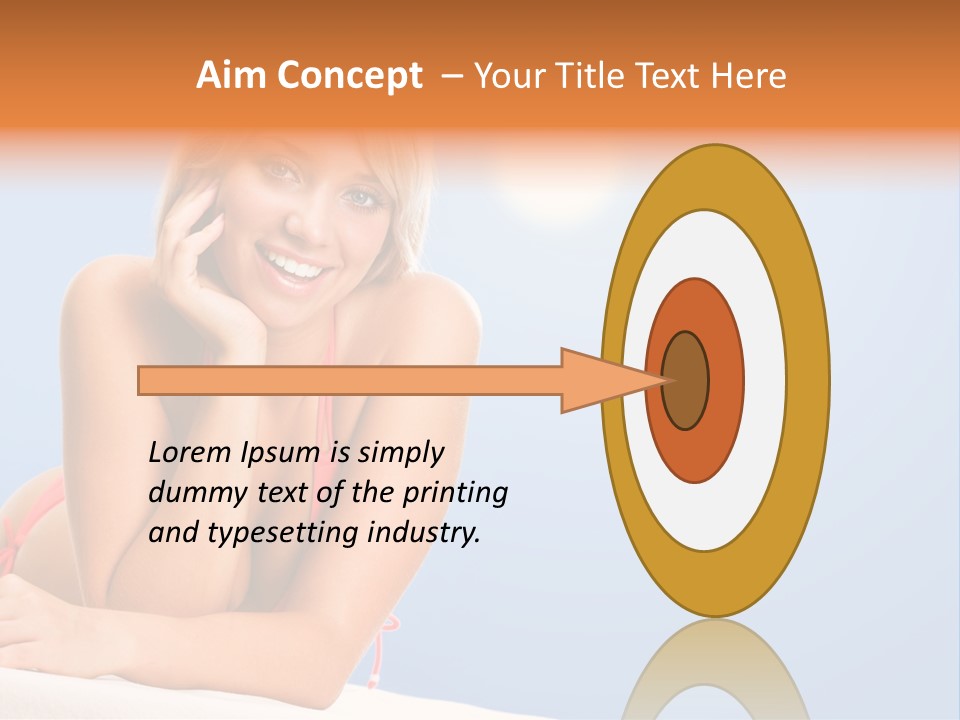 Swimsuit Paradise Sun PowerPoint Template