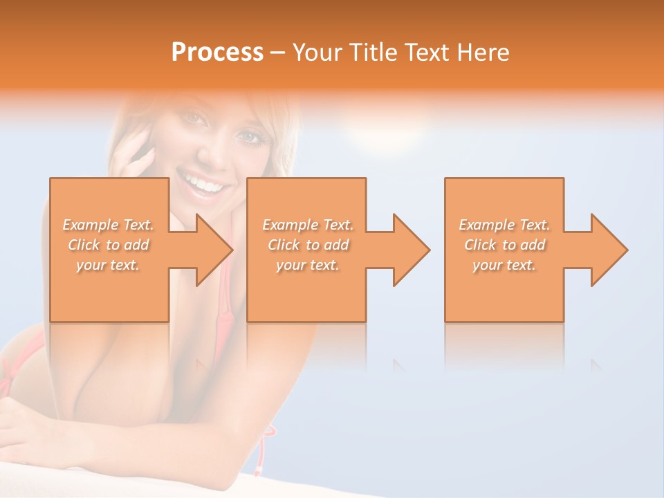 Swimsuit Paradise Sun PowerPoint Template