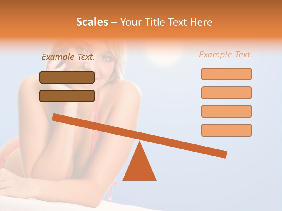 Swimsuit Paradise Sun PowerPoint Template