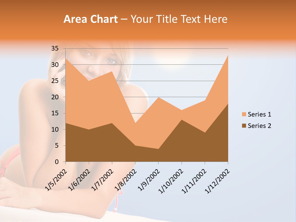 Swimsuit Paradise Sun PowerPoint Template