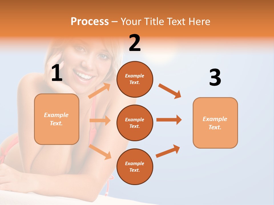 Swimsuit Paradise Sun PowerPoint Template