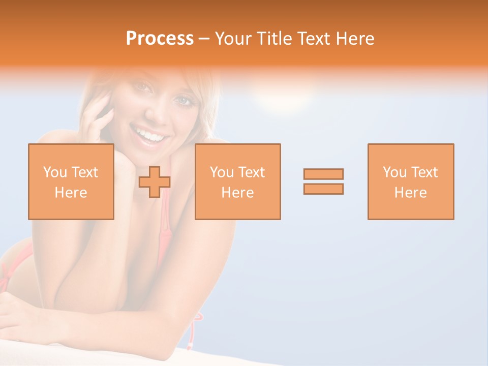 Swimsuit Paradise Sun PowerPoint Template