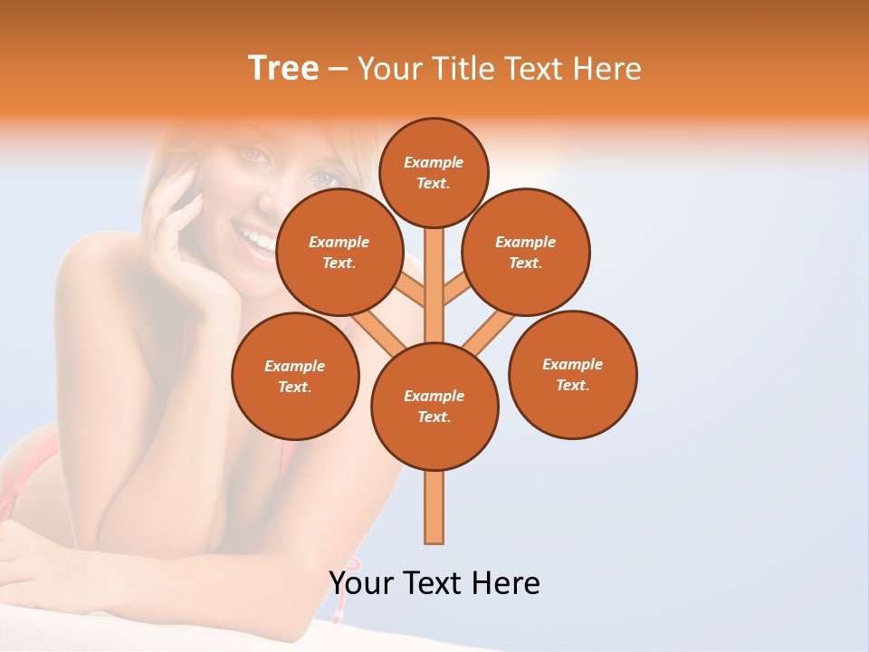 Swimsuit Paradise Sun PowerPoint Template