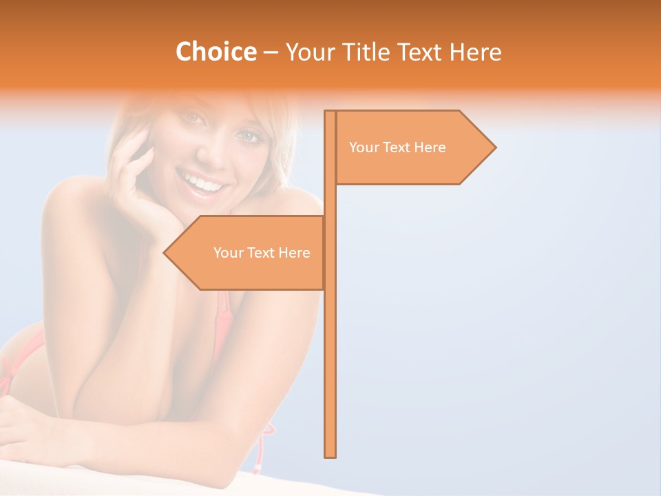 Swimsuit Paradise Sun PowerPoint Template