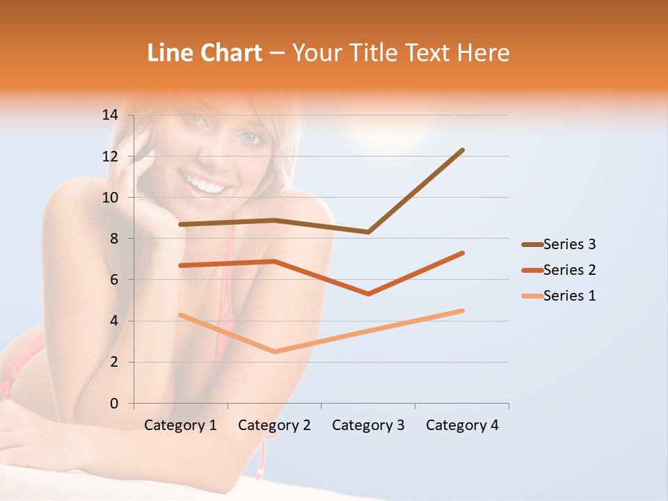 Swimsuit Paradise Sun PowerPoint Template