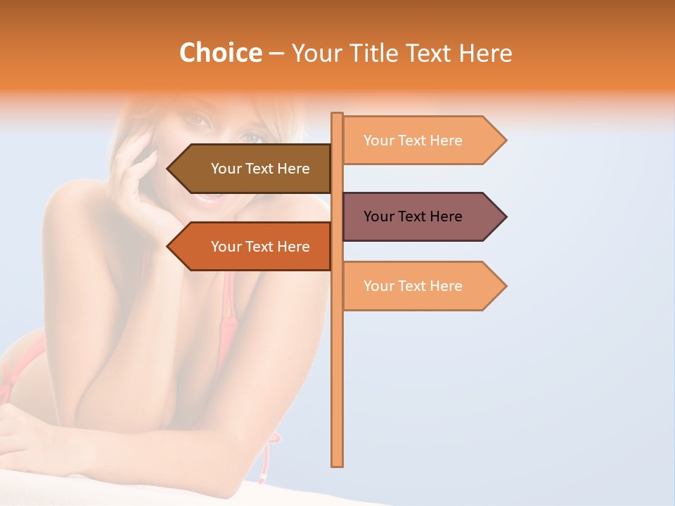 Swimsuit Paradise Sun PowerPoint Template