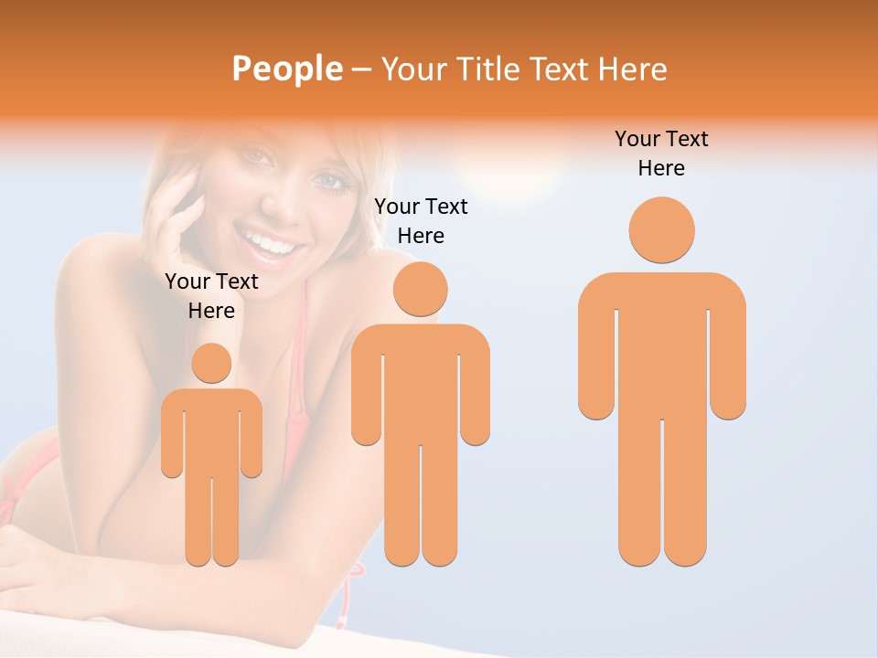 Swimsuit Paradise Sun PowerPoint Template