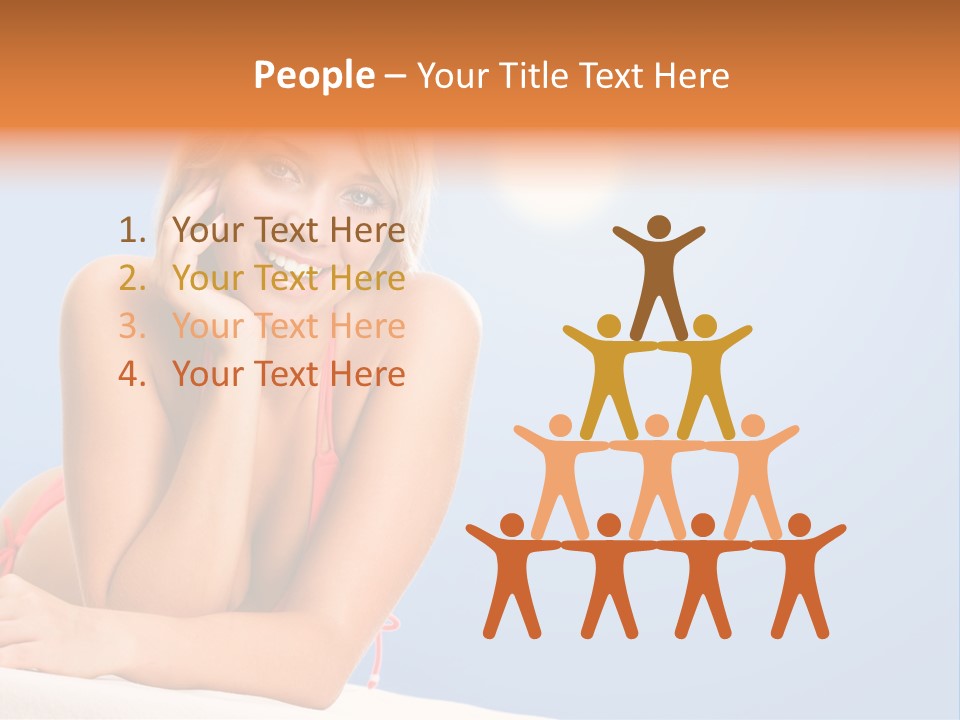 Swimsuit Paradise Sun PowerPoint Template