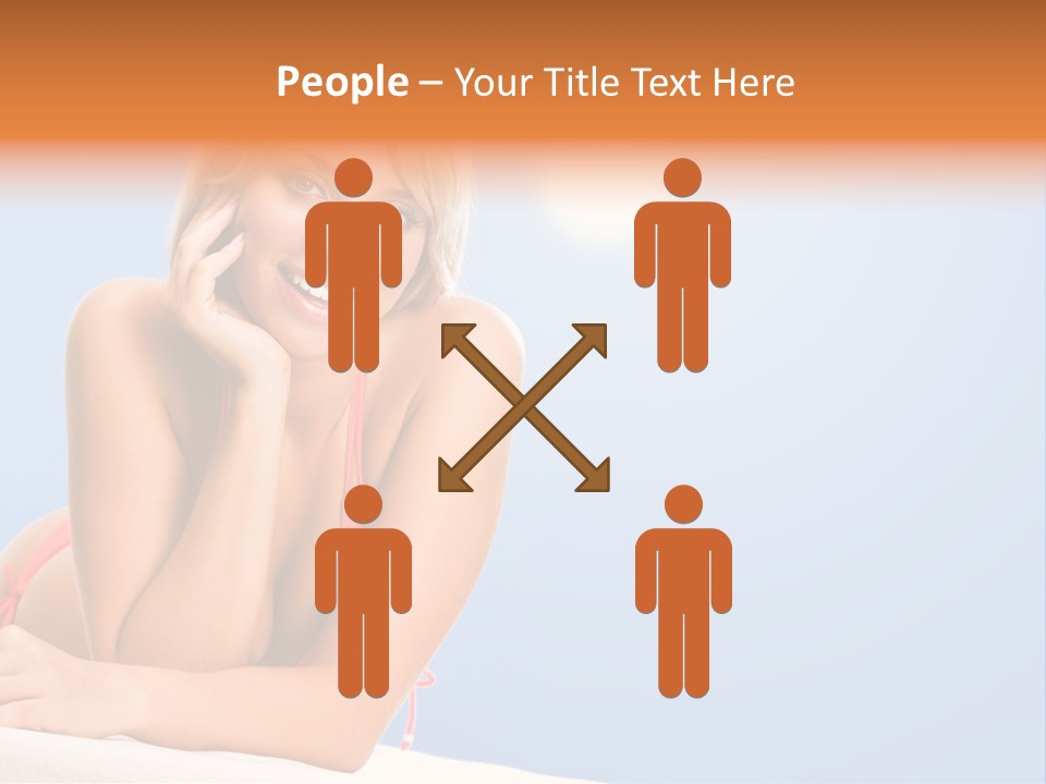 Swimsuit Paradise Sun PowerPoint Template