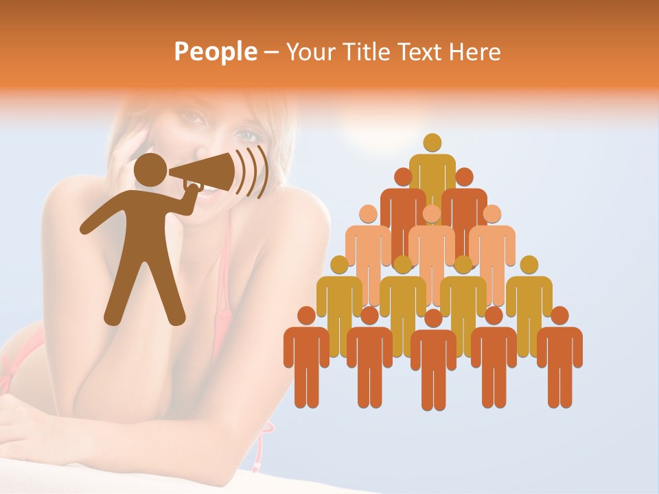 Swimsuit Paradise Sun PowerPoint Template