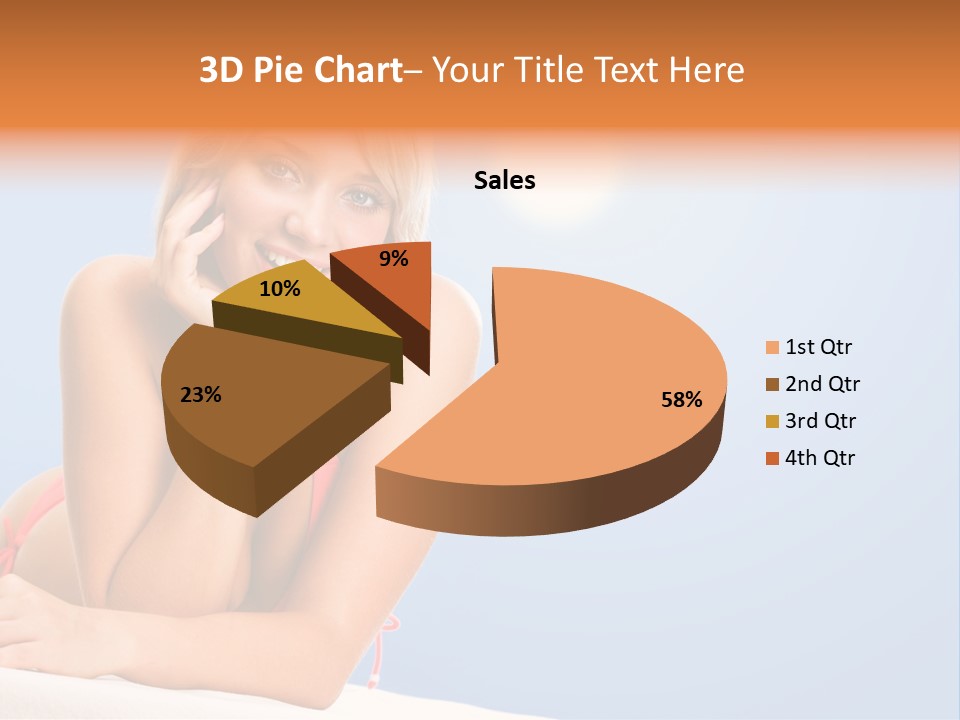 Swimsuit Paradise Sun PowerPoint Template