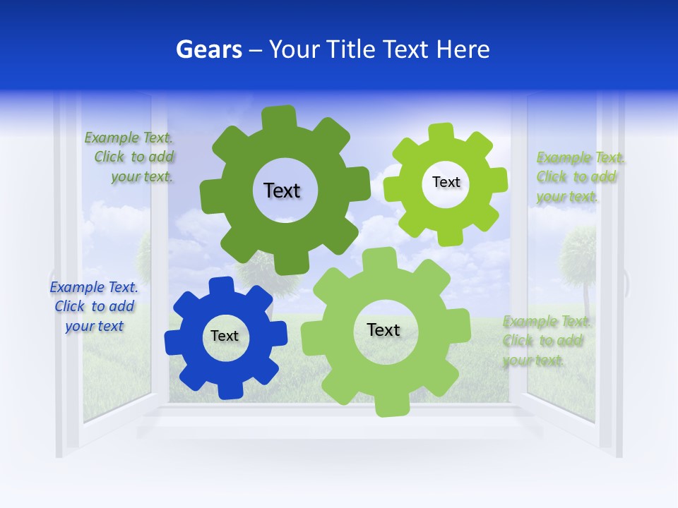 Window Field Illustration PowerPoint Template