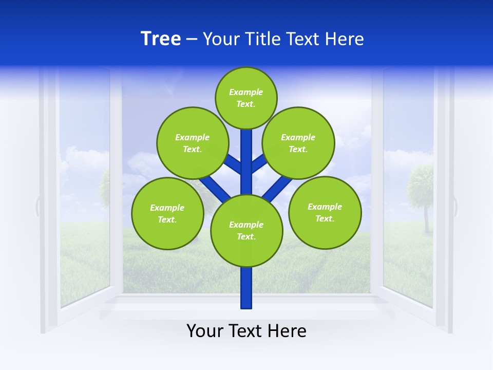 Window Field Illustration PowerPoint Template
