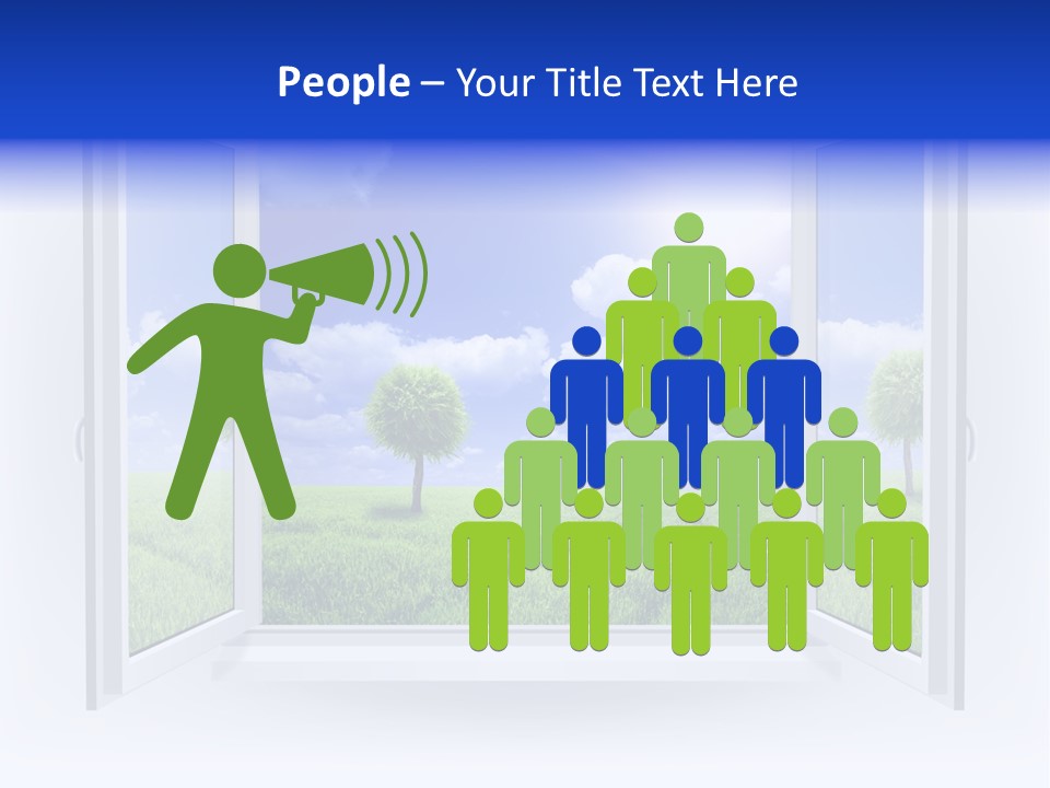 Window Field Illustration PowerPoint Template