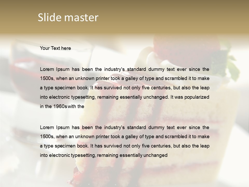 Plate Jelly Decoration PowerPoint Template