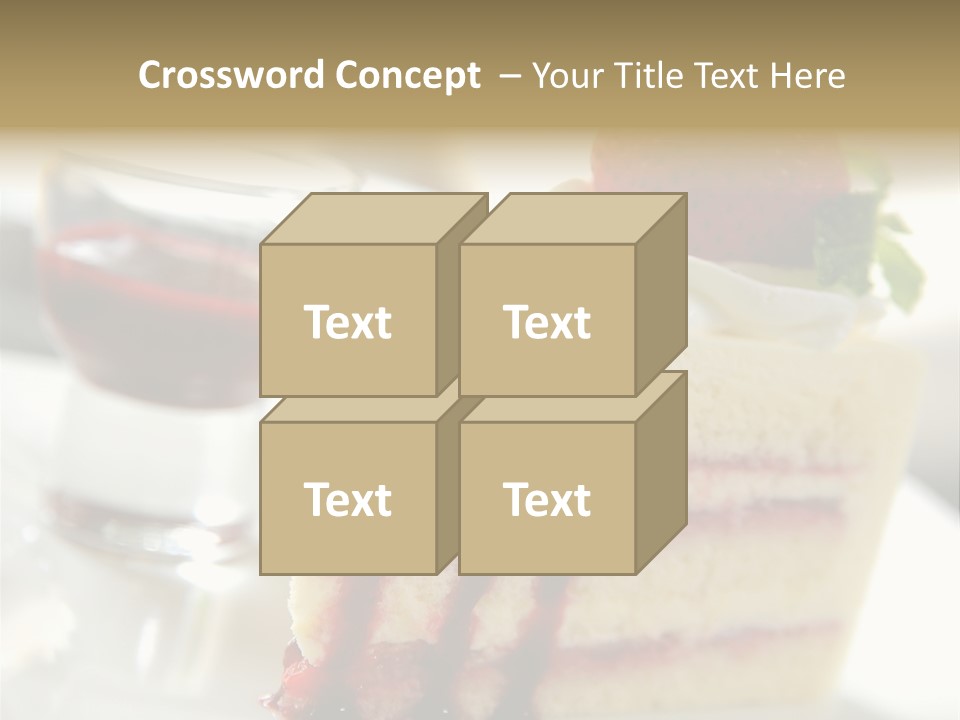 Plate Jelly Decoration PowerPoint Template