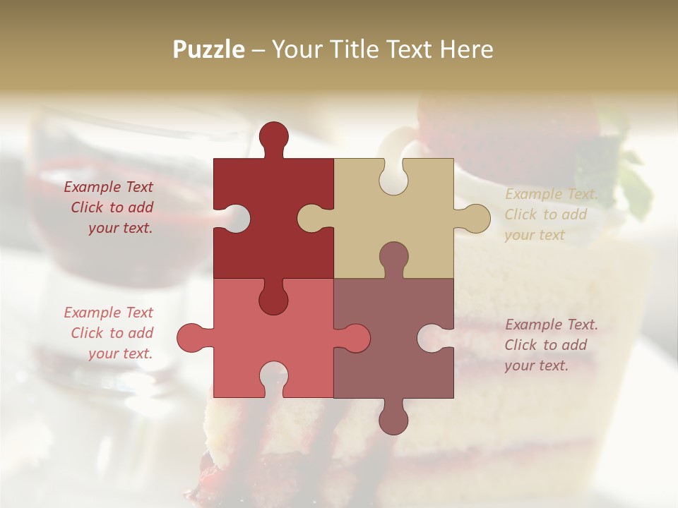 Plate Jelly Decoration PowerPoint Template