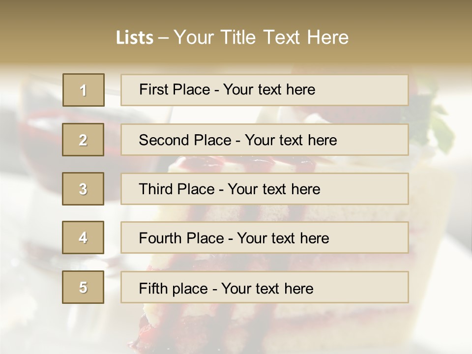Plate Jelly Decoration PowerPoint Template