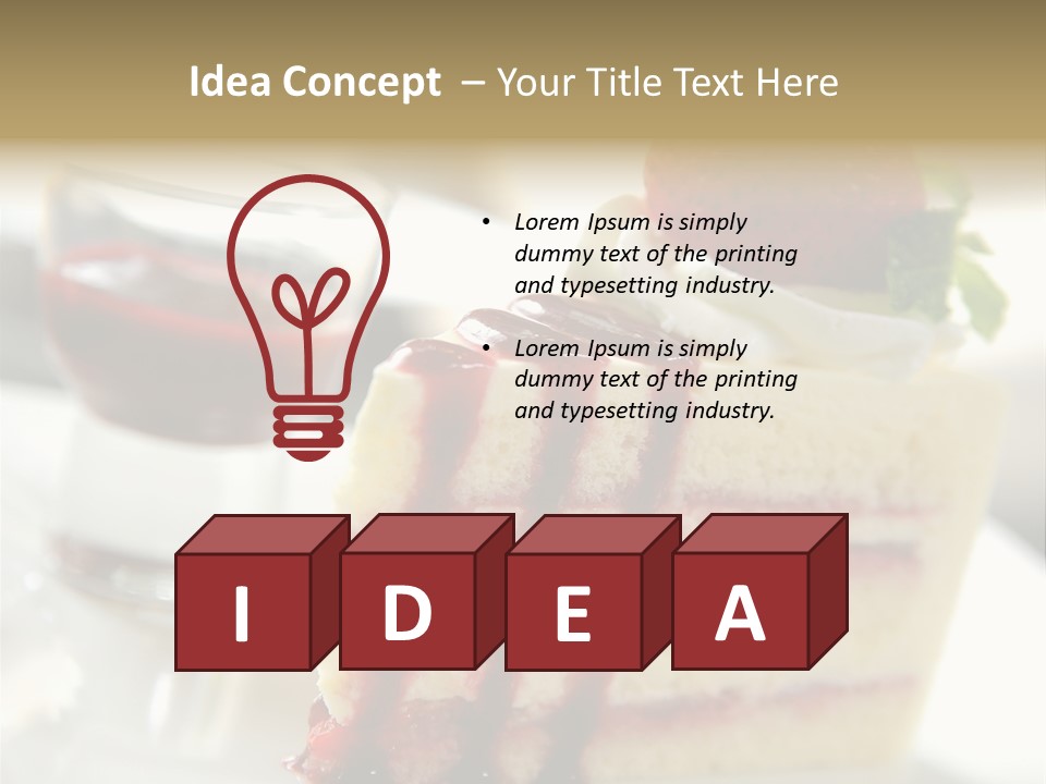 Plate Jelly Decoration PowerPoint Template