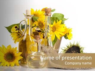 Sunflower Vegetable Oil PowerPoint Template