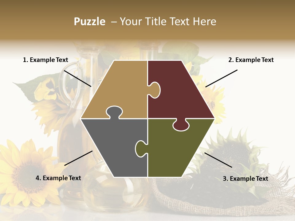 Sunflower Vegetable Oil PowerPoint Template