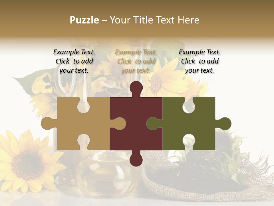 Sunflower Vegetable Oil PowerPoint Template