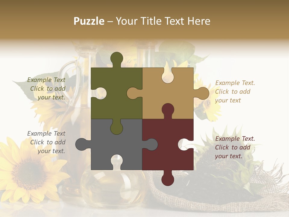 Sunflower Vegetable Oil PowerPoint Template