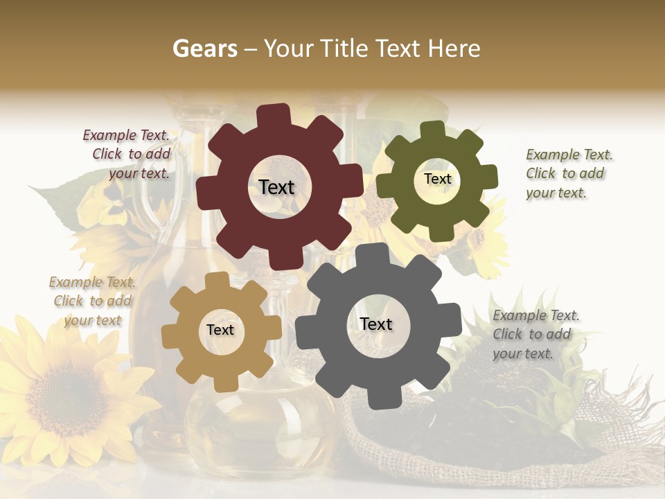 Sunflower Vegetable Oil PowerPoint Template