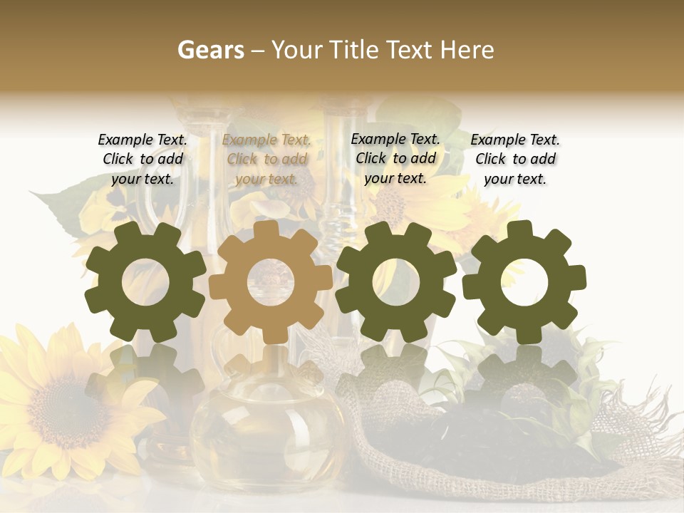 Sunflower Vegetable Oil PowerPoint Template