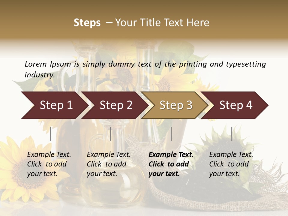 Sunflower Vegetable Oil PowerPoint Template