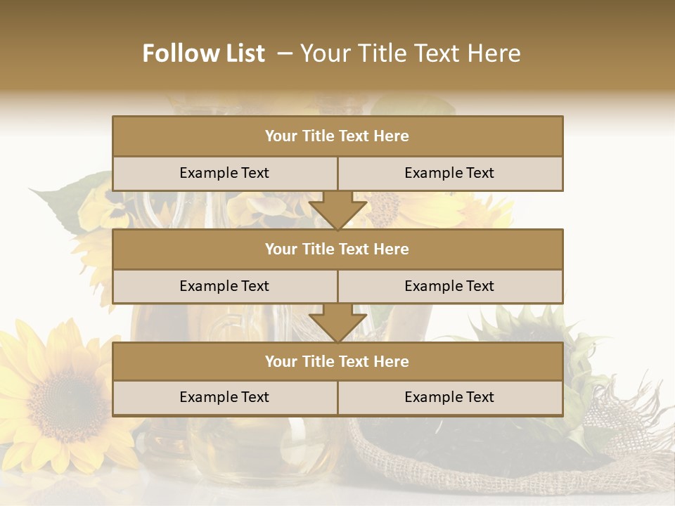 Sunflower Vegetable Oil PowerPoint Template