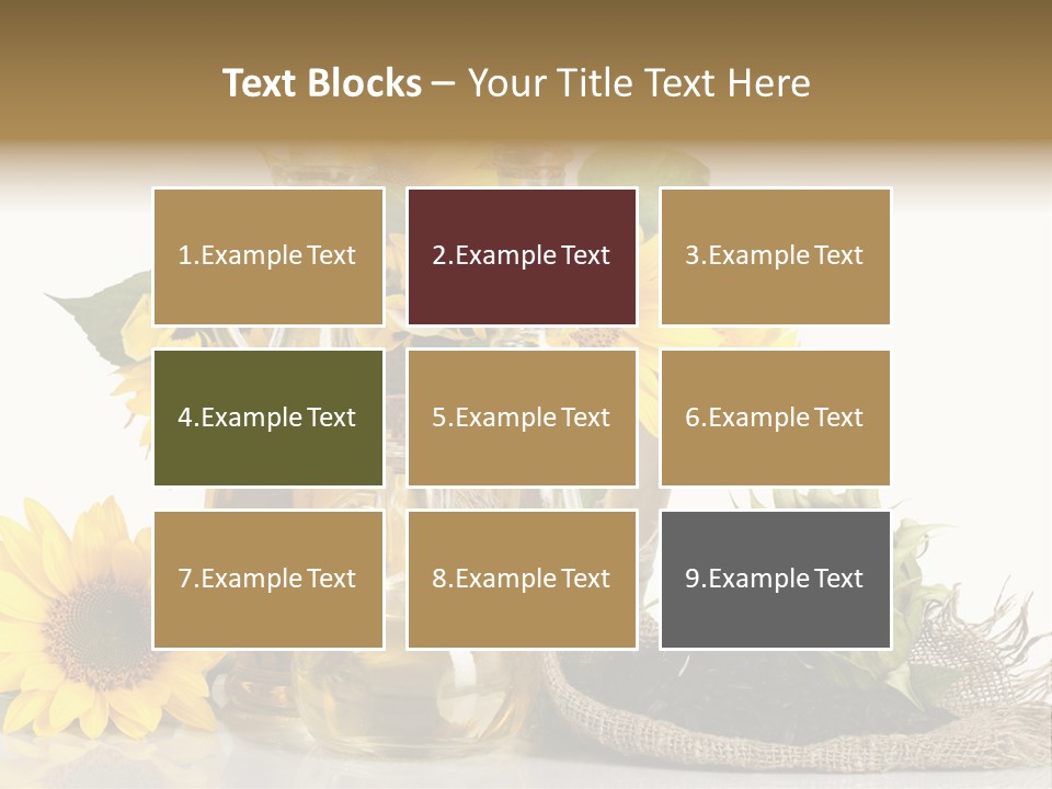 Sunflower Vegetable Oil PowerPoint Template